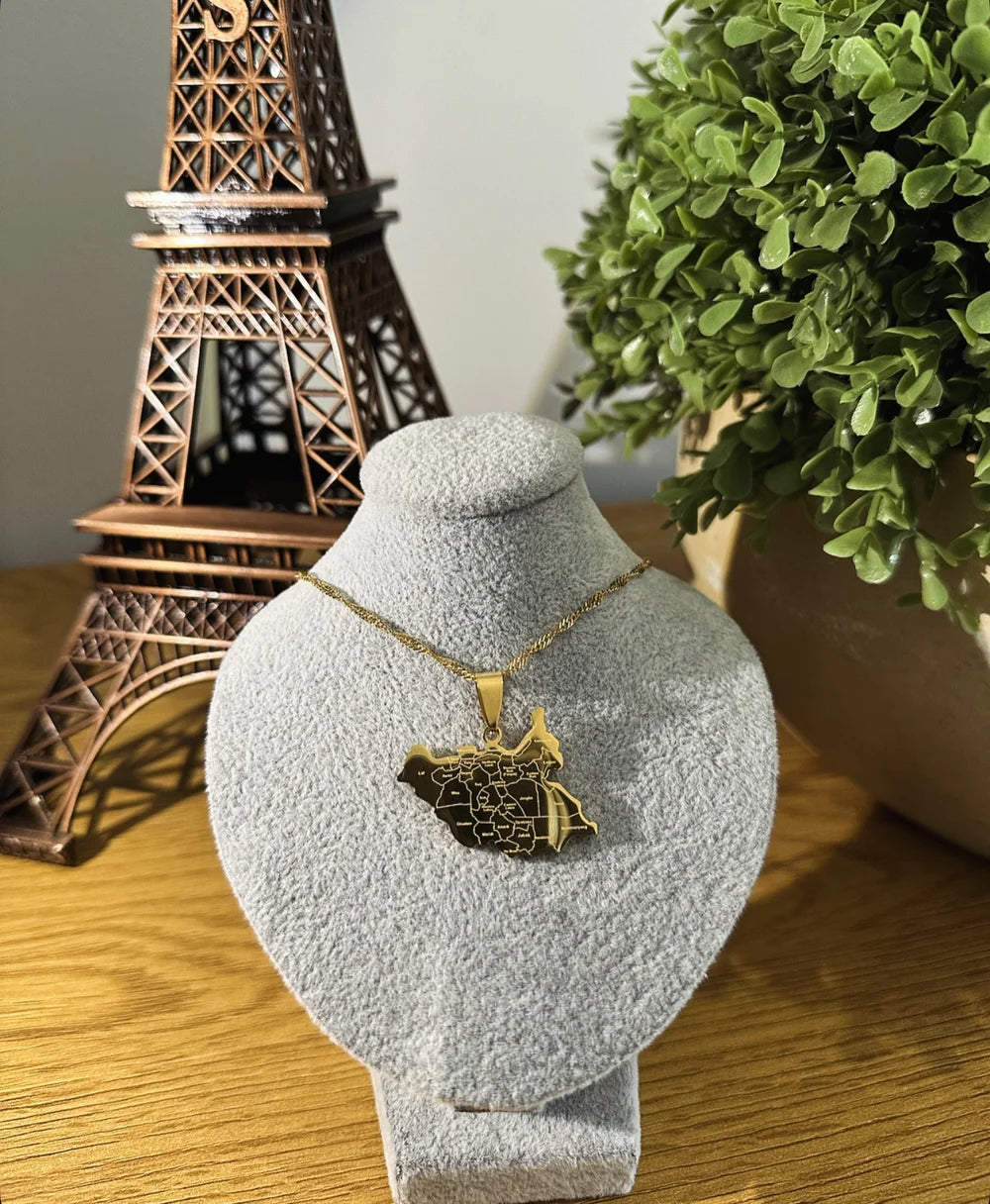 South Sudan - Map Necklace