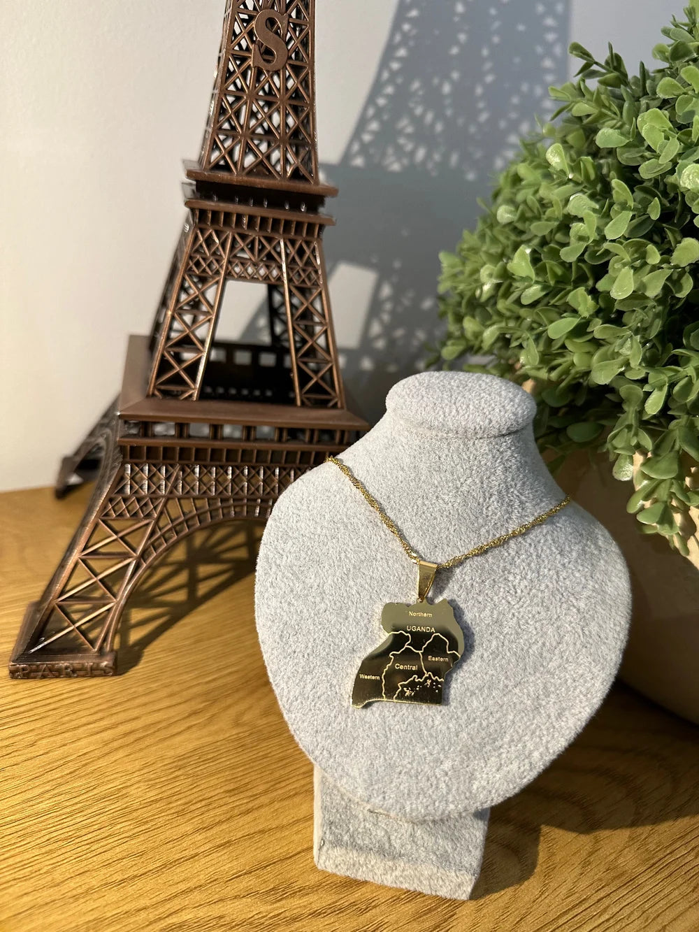 Uganda - Map Necklace