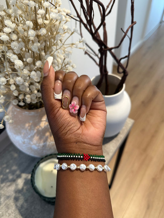 Palestine - Slim Beaded Bracelet