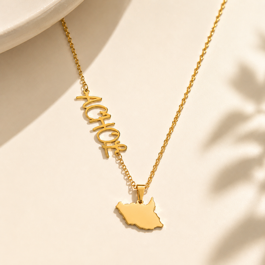 South Sudan Personalised Name Necklaces