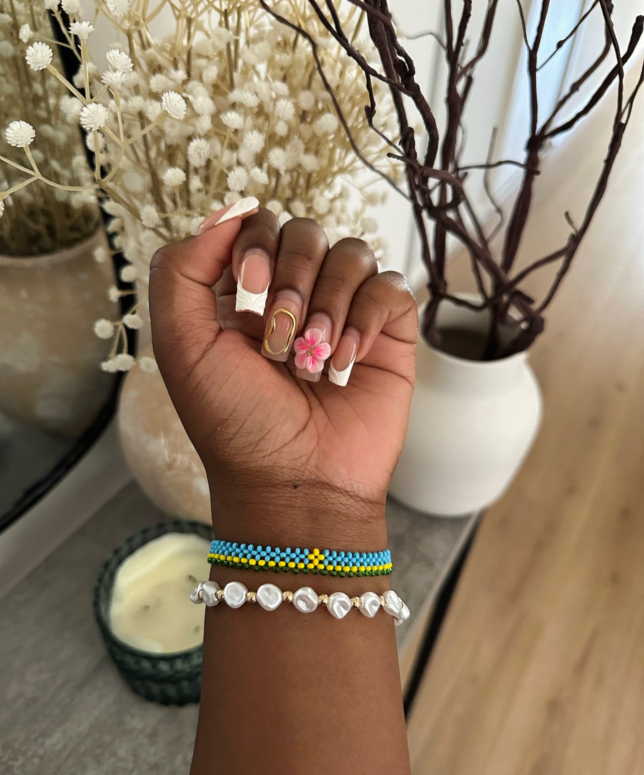 Rwanda - Slim Beaded Bracelet