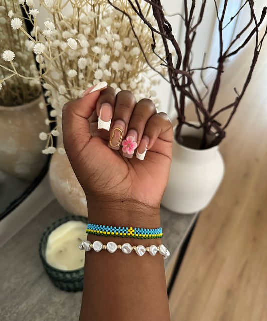 Rwanda - Slim Beaded Bracelet