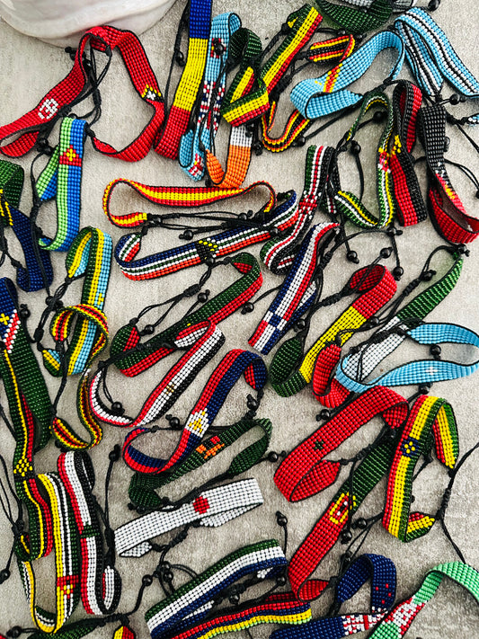 “Other World Flags” - Beaded Bracelets