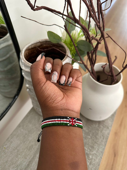 Kenya - Adjustable Flag Bracelet