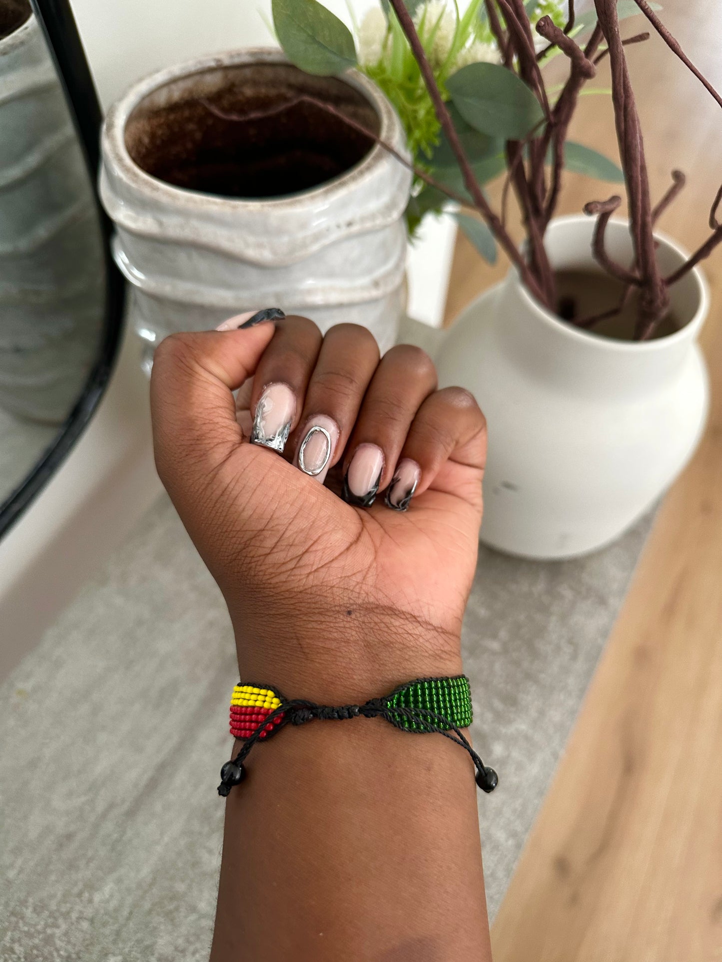 Benin - Adjustable Flag Bracelet
