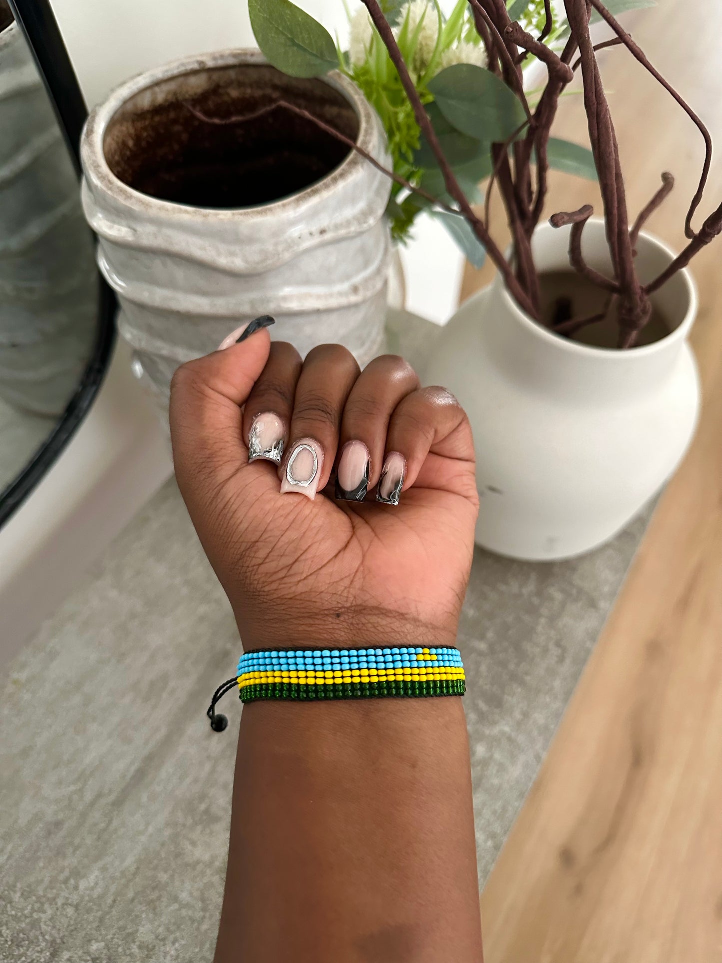 Rwanda - Adjustable Flag Bracelet