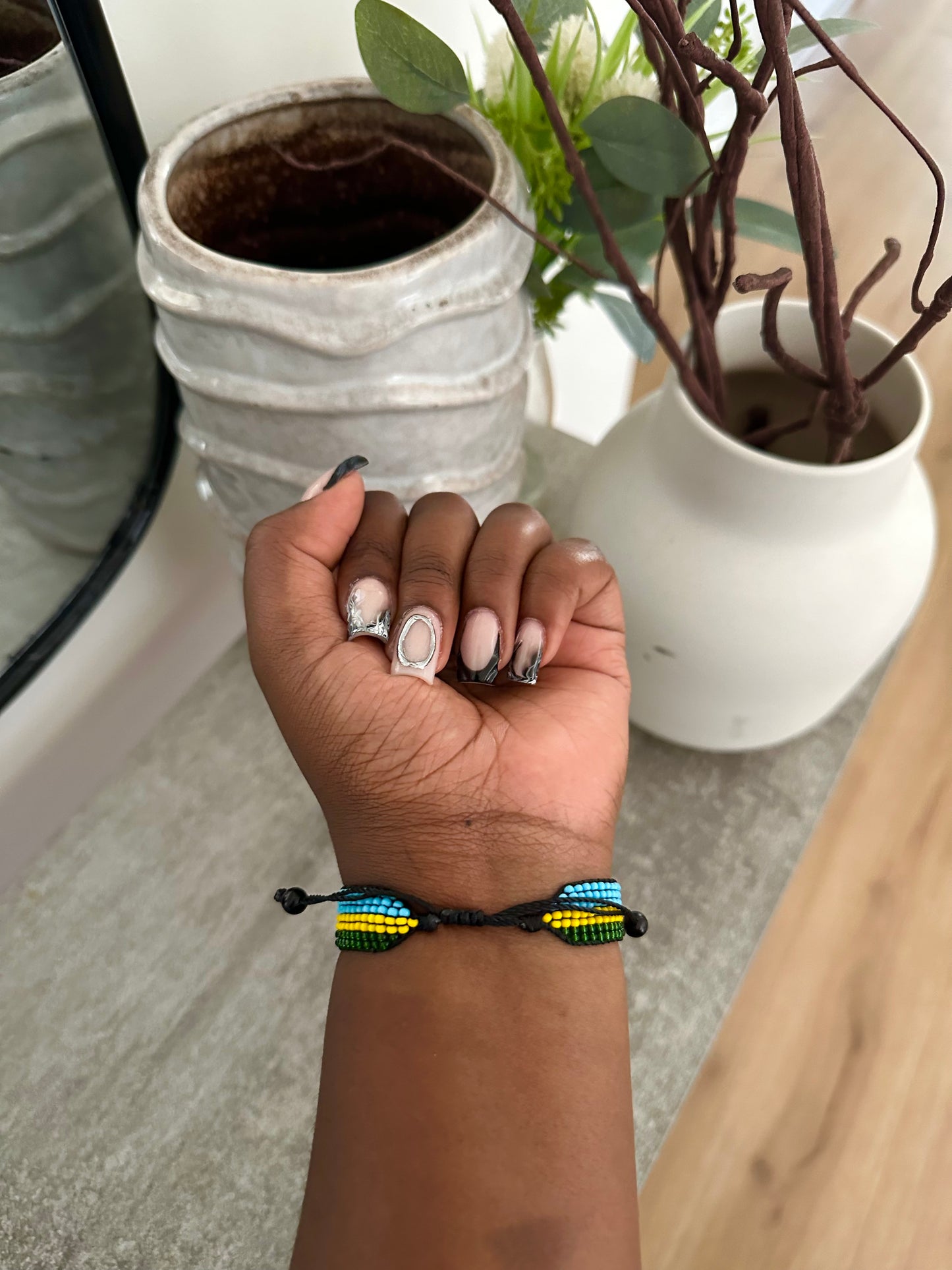Rwanda - Adjustable Flag Bracelet